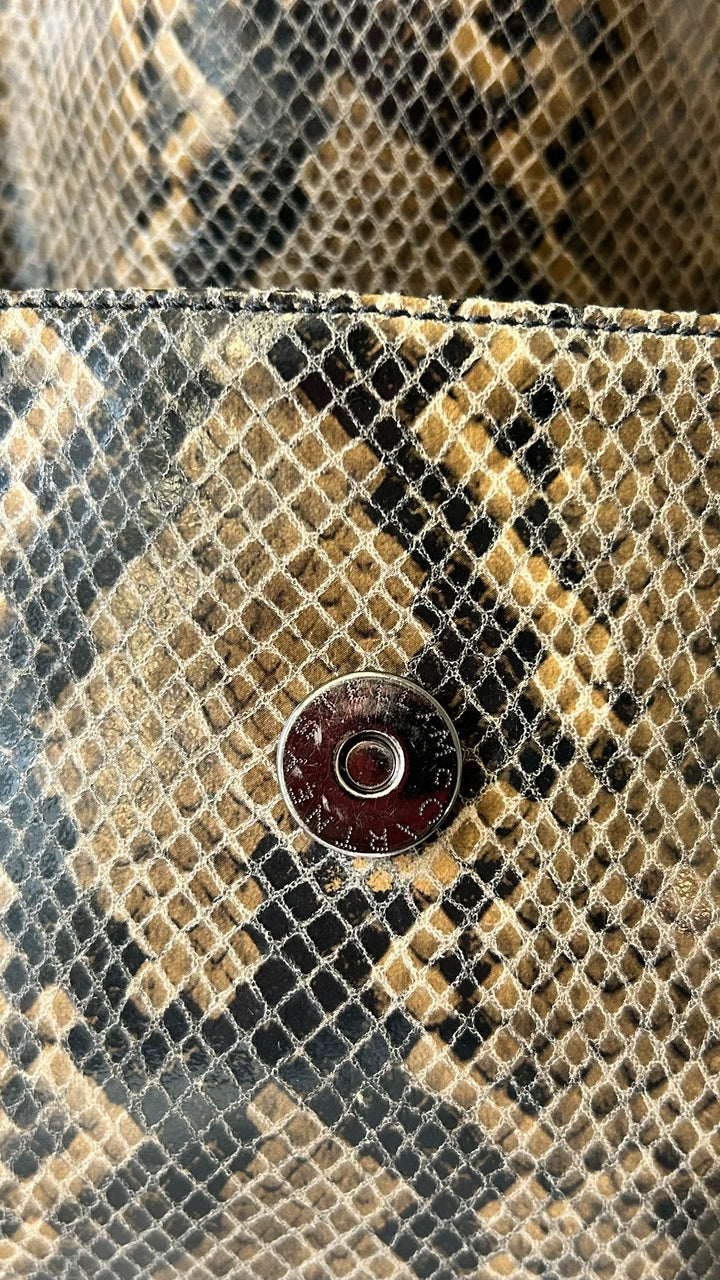 STELLA MCCARTNEY Small Falabella Clutch Python Embossed