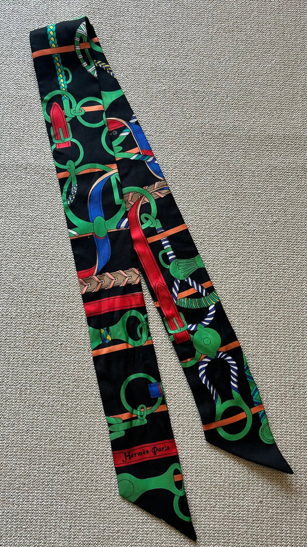 HERMÈS Panoplie Equestre Twilly Black Green