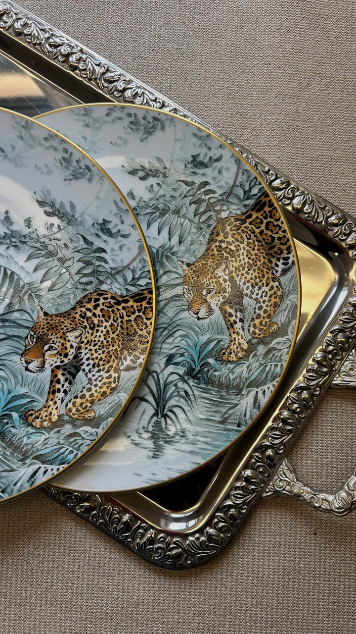 HERMÈS Carnets D'Equateur Assiette 27 Porcelaine