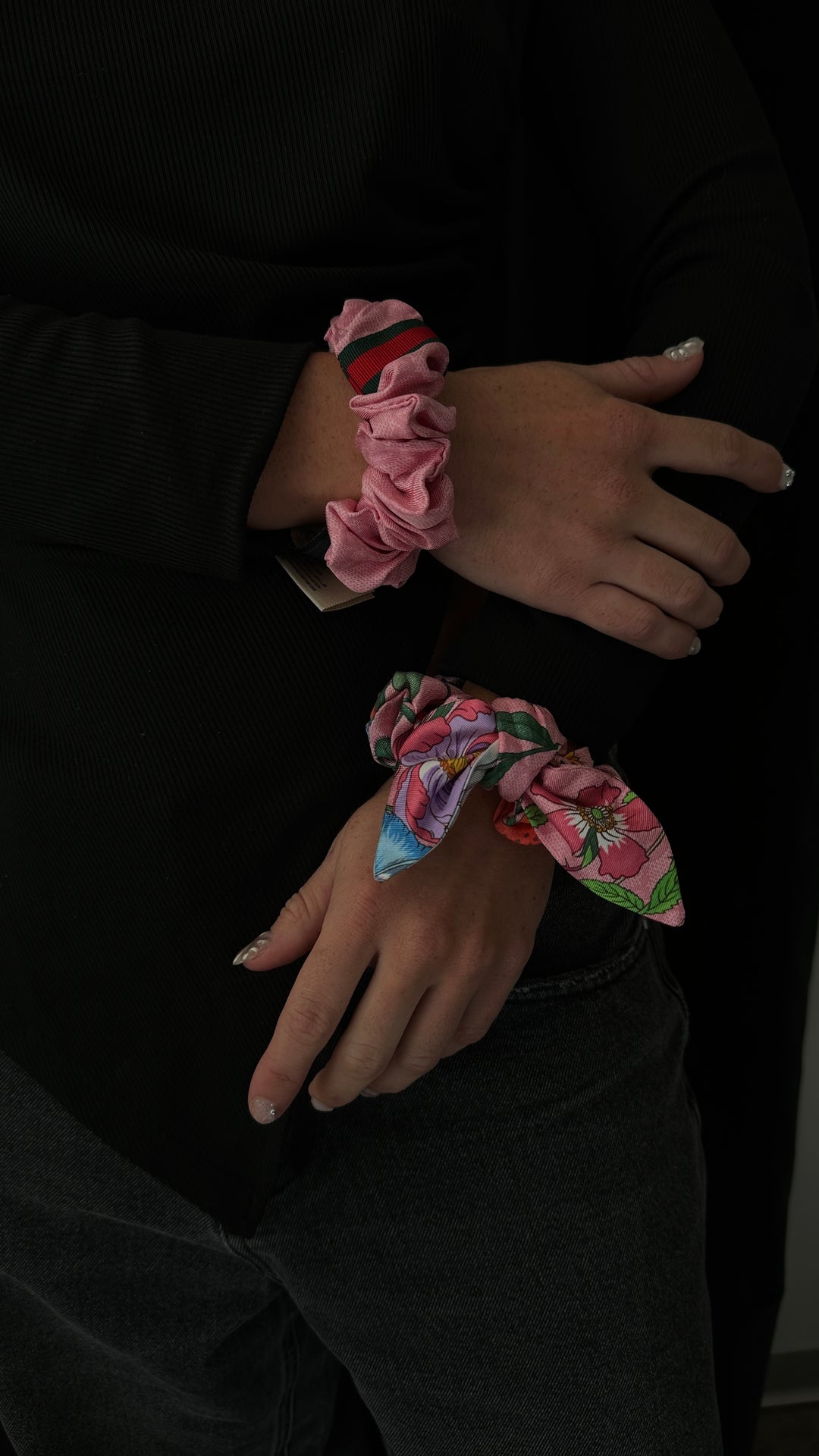 GUCCI Floral Scrunchie Two Piece Pink