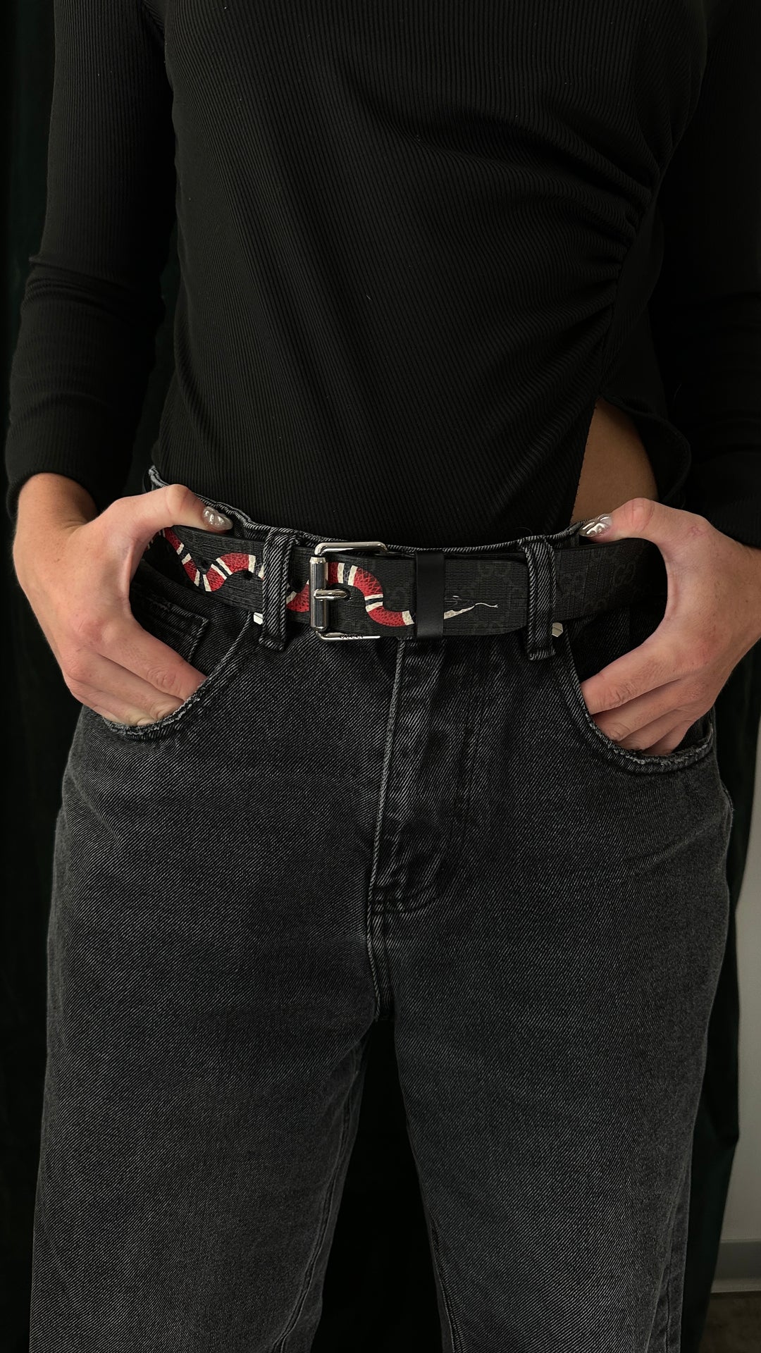 GUCCI Snake GG Supreme Belt