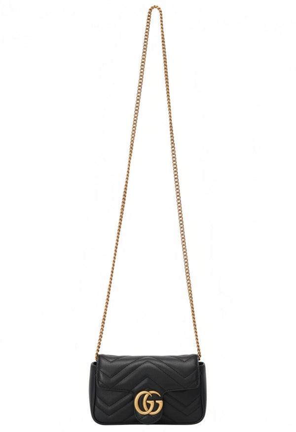 GUCCI Marmont Super Mini Leather Black