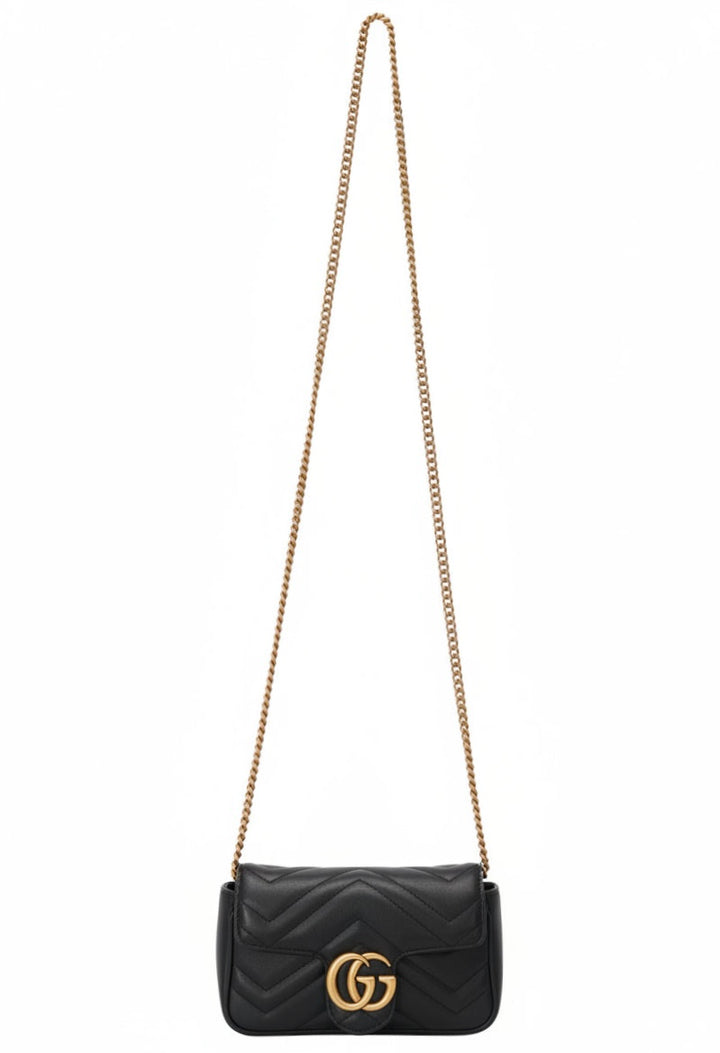 GUCCI Marmont Super Mini Leather Black