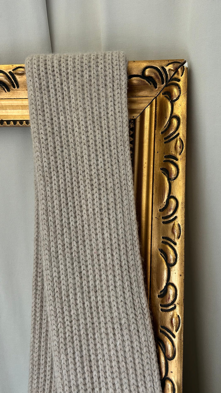 LORO PIANA Knit Scarf Cashmere Beige