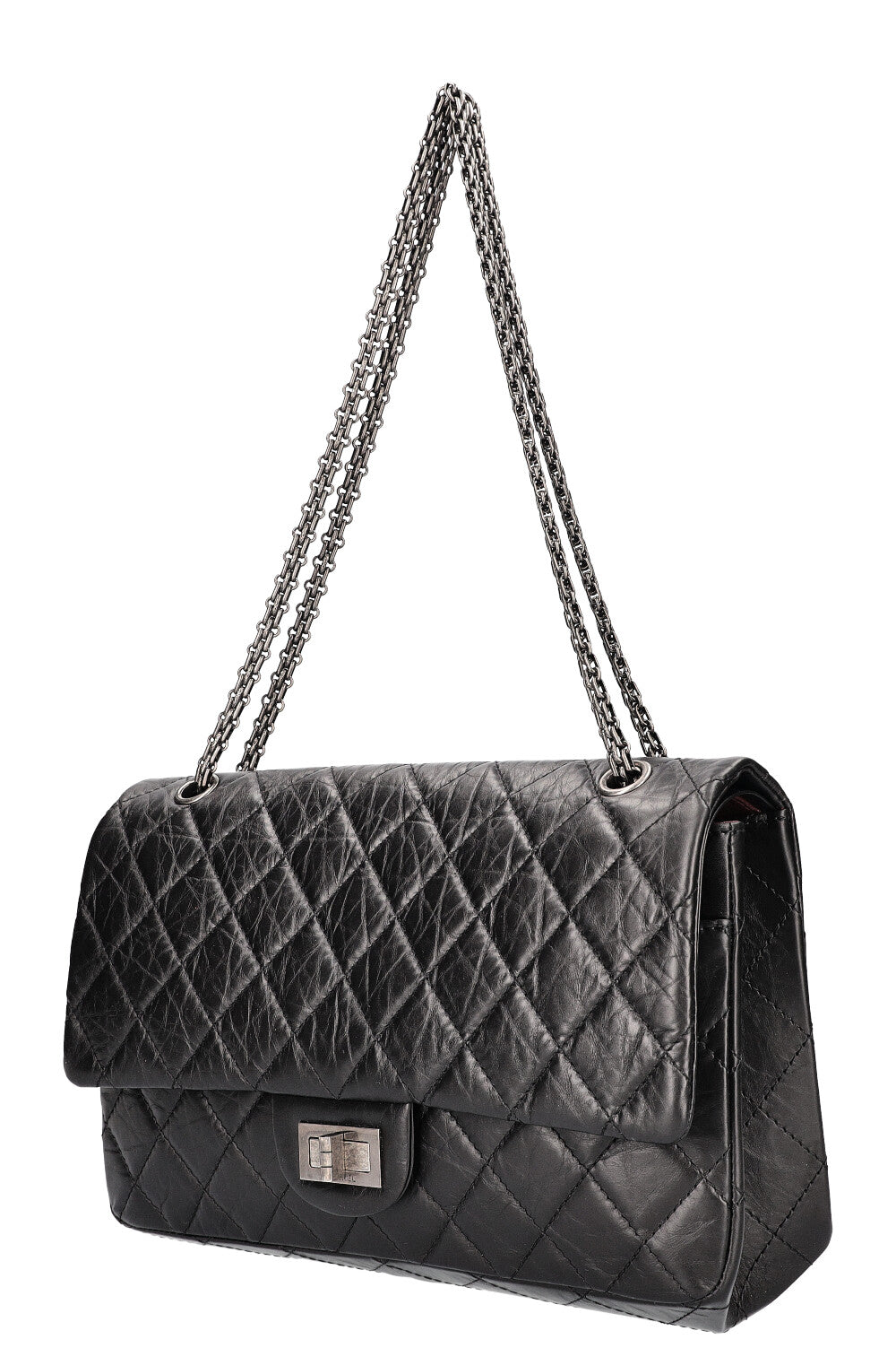 Chanel Reissue 227 Maxi 2.55 Flap in Black Aged Calfskin with Ruthenium  Hardware - SOLD