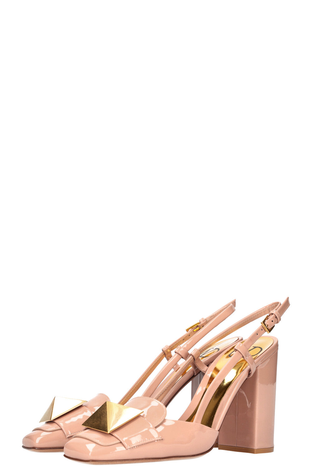 VALENTINO One Stud Slingback Heels 100 Nude