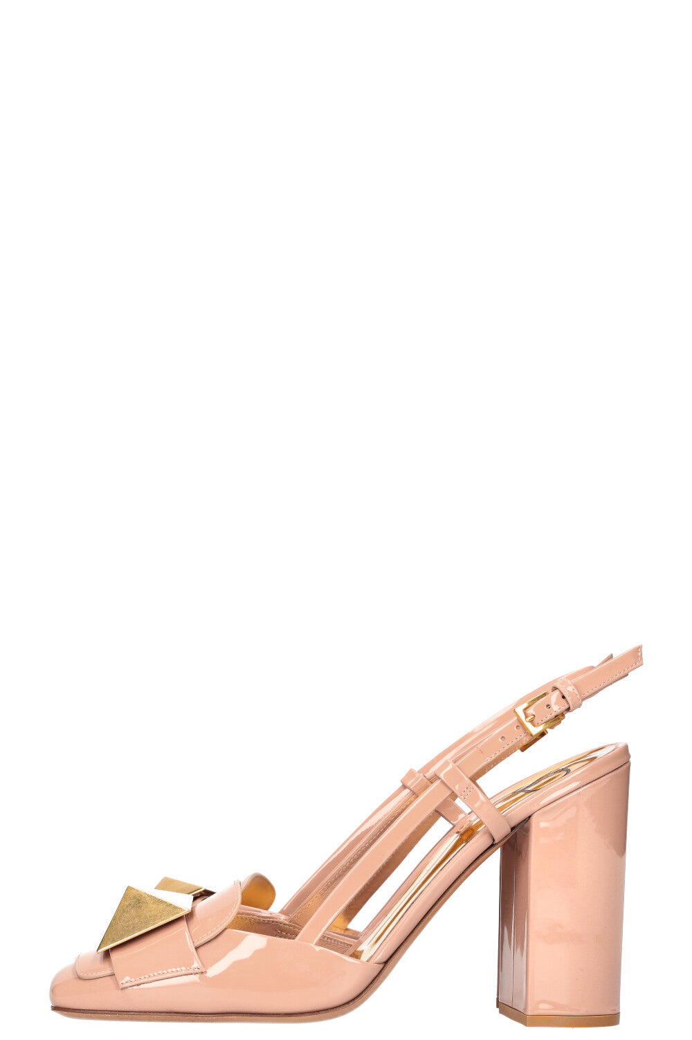 VALENTINO One Stud Slingback Heels 100 Nude