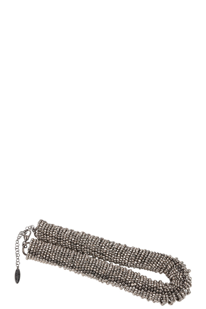 BRUNELLO CUCINELLI Precious Braided Choker Silver