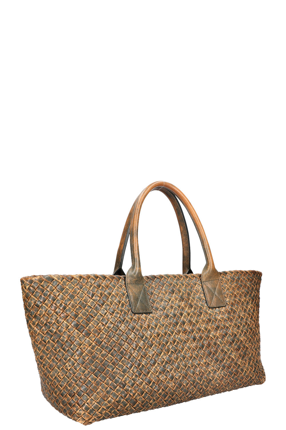 BOTTEGA VENETA Medium Cabat Tote Intrecciato Vintage Effect Brown