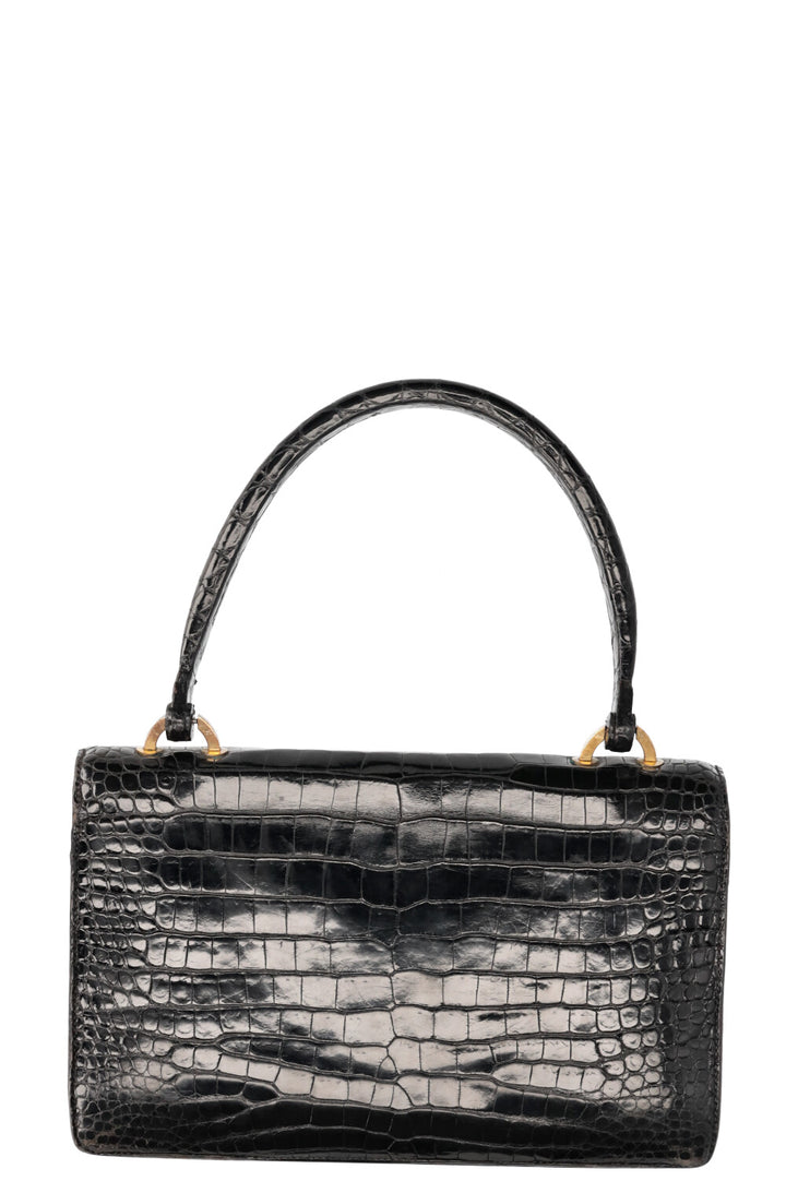 HERMÈS Ring Bag Crocodile Black