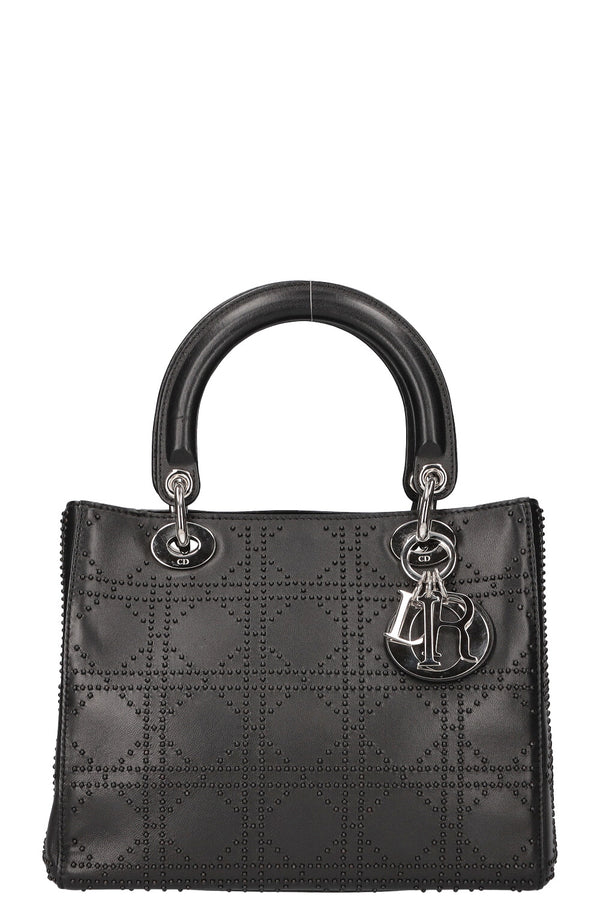 CHRISTIAN DIOR Lady Dior Cannage Studded Black