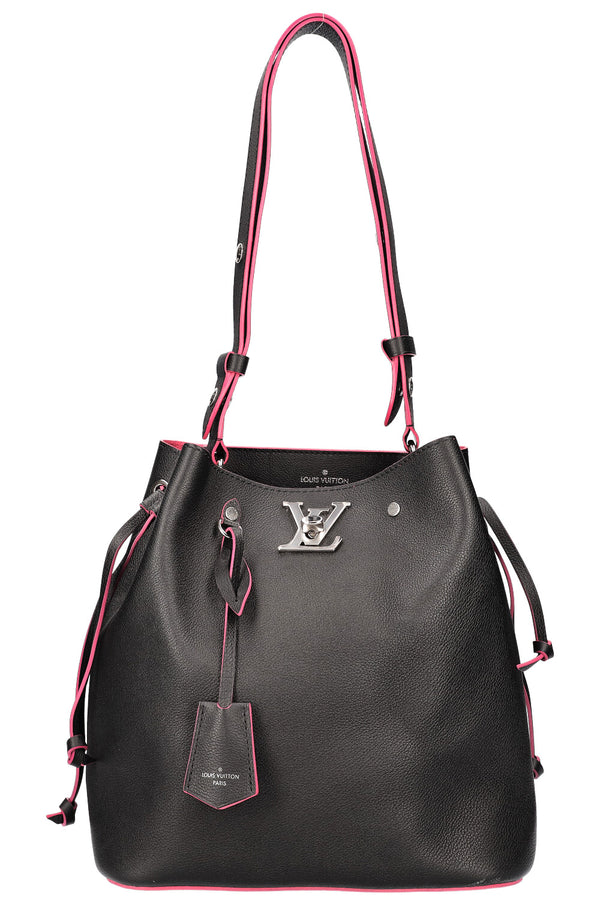 LOUIS VUITTON Lockme Bucket Bag Black