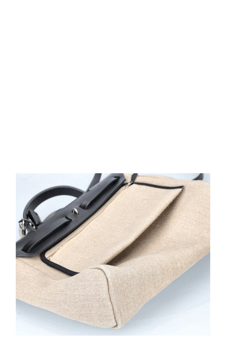 HERMÈS Herbag Zip 31 Canvas Beige