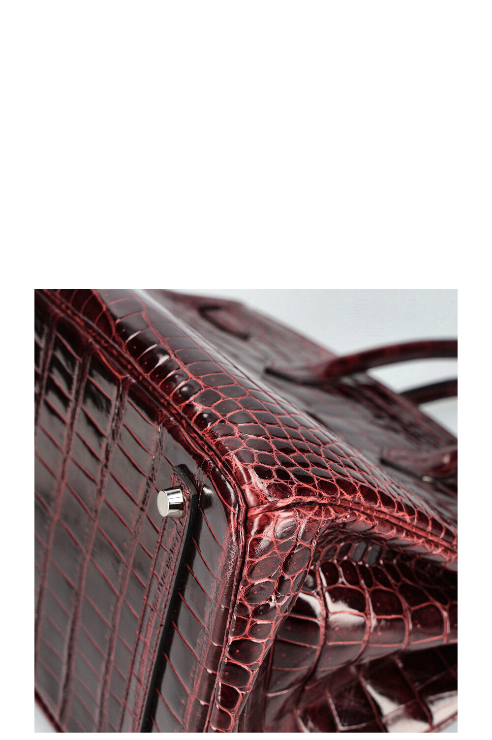 HERMÈS Birkin 35 Crocodile Porosus Lisse Bordeaux