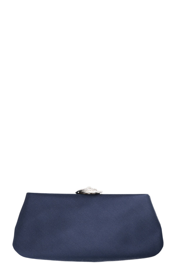 CHANEL Bag Satin Crystal Camelia Bluea