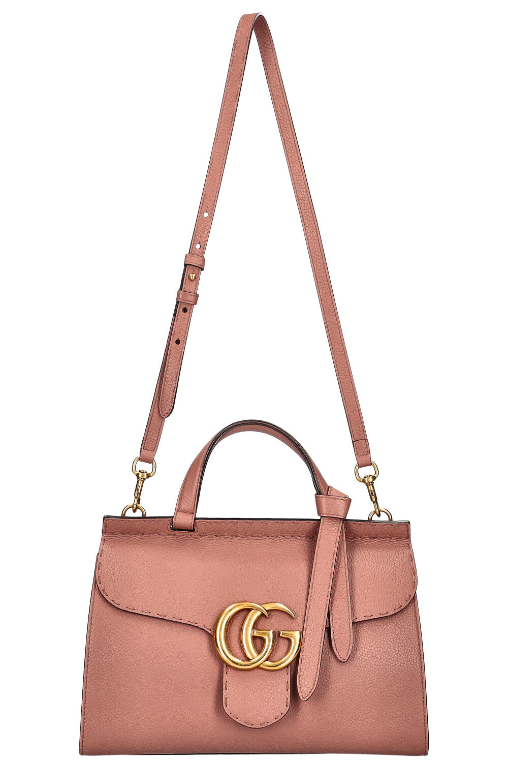 GUCCI Marmont Top Handle Bag Powder