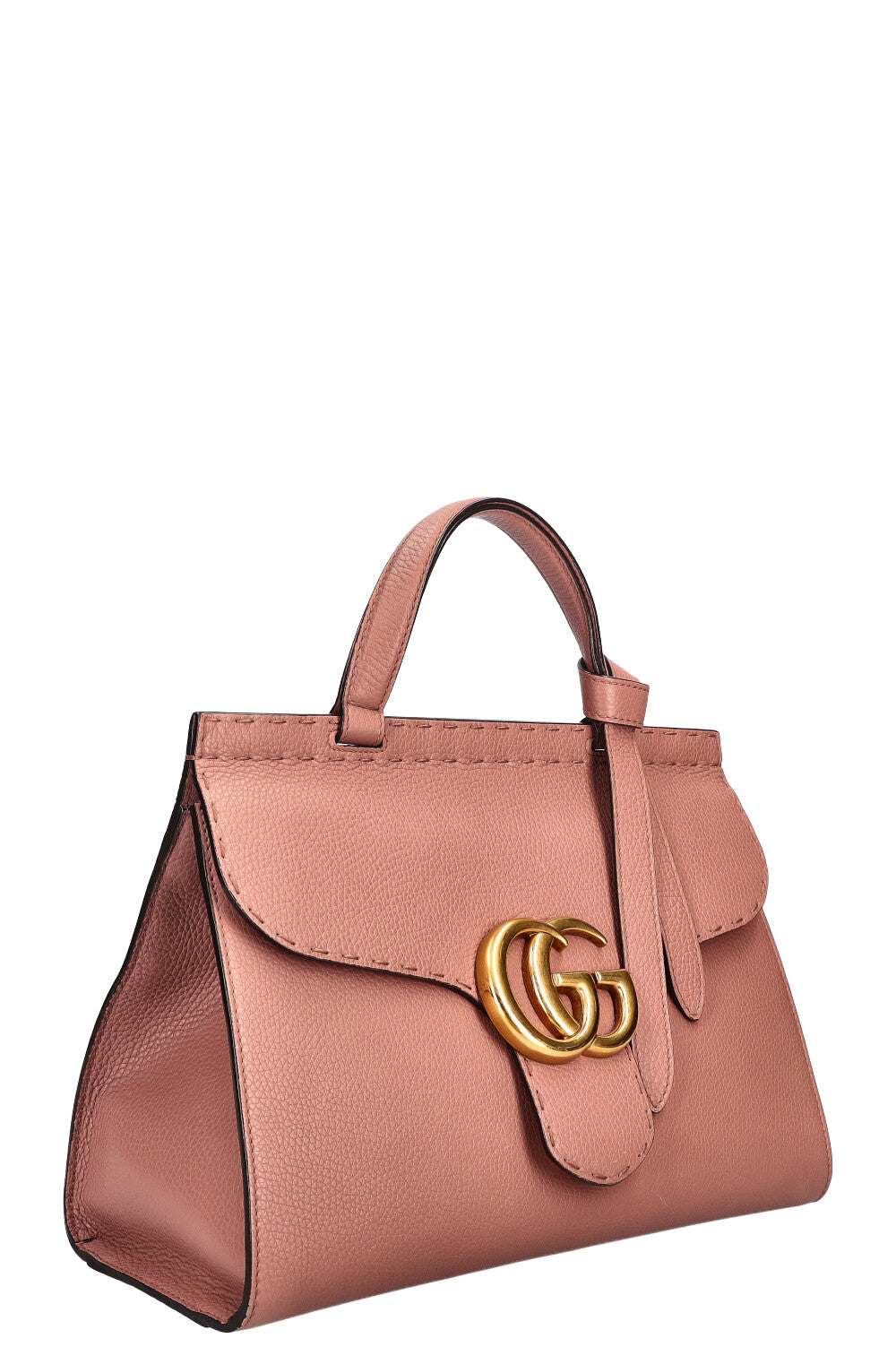 GUCCI Marmont Top Handle Bag Powder