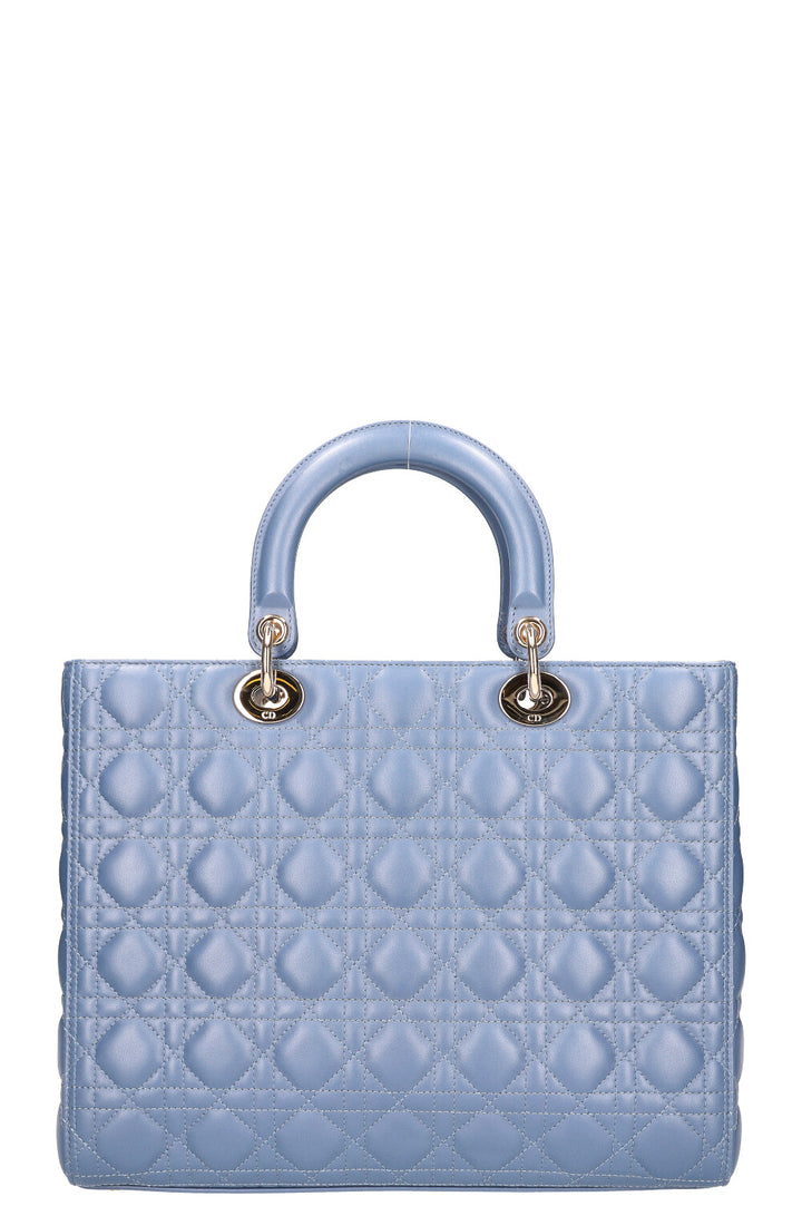 CHRISTIAN DIOR Large Lady Dior Bag Blue