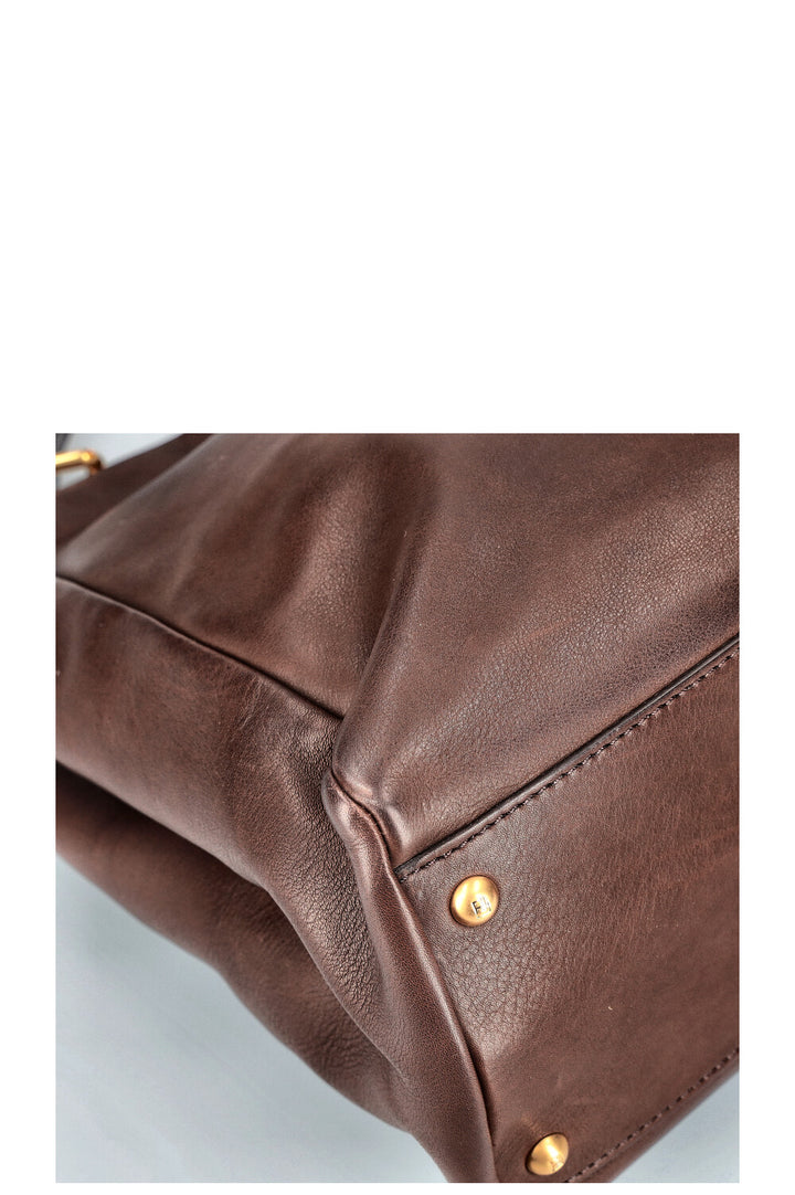 FENDI Peekaboo Large Brown Leather