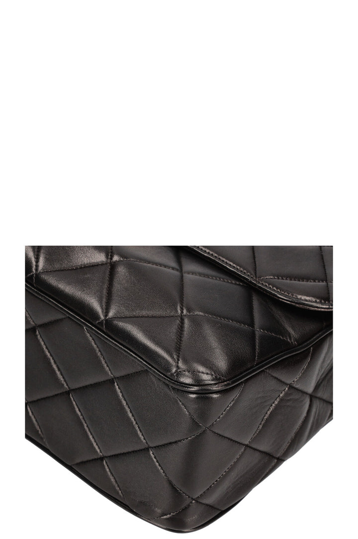 CHANEL Vintage Single Flap Shoulder Bag Quilted Black