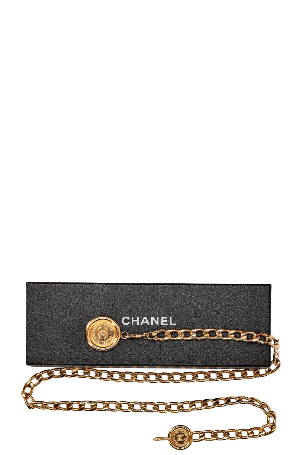 CHANEL Chain Belt with Pendant Gold