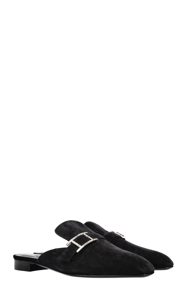 HERMÈS Beauty Mules Black Suede