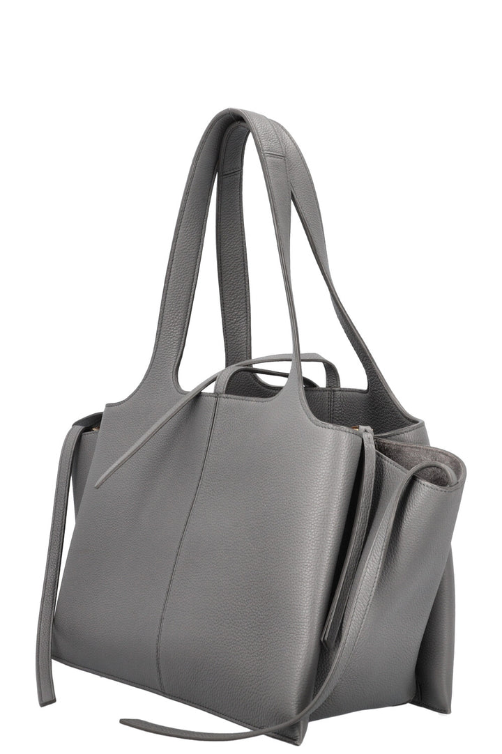 CÉLINE Medium Trifold Shoulder Bag Grey