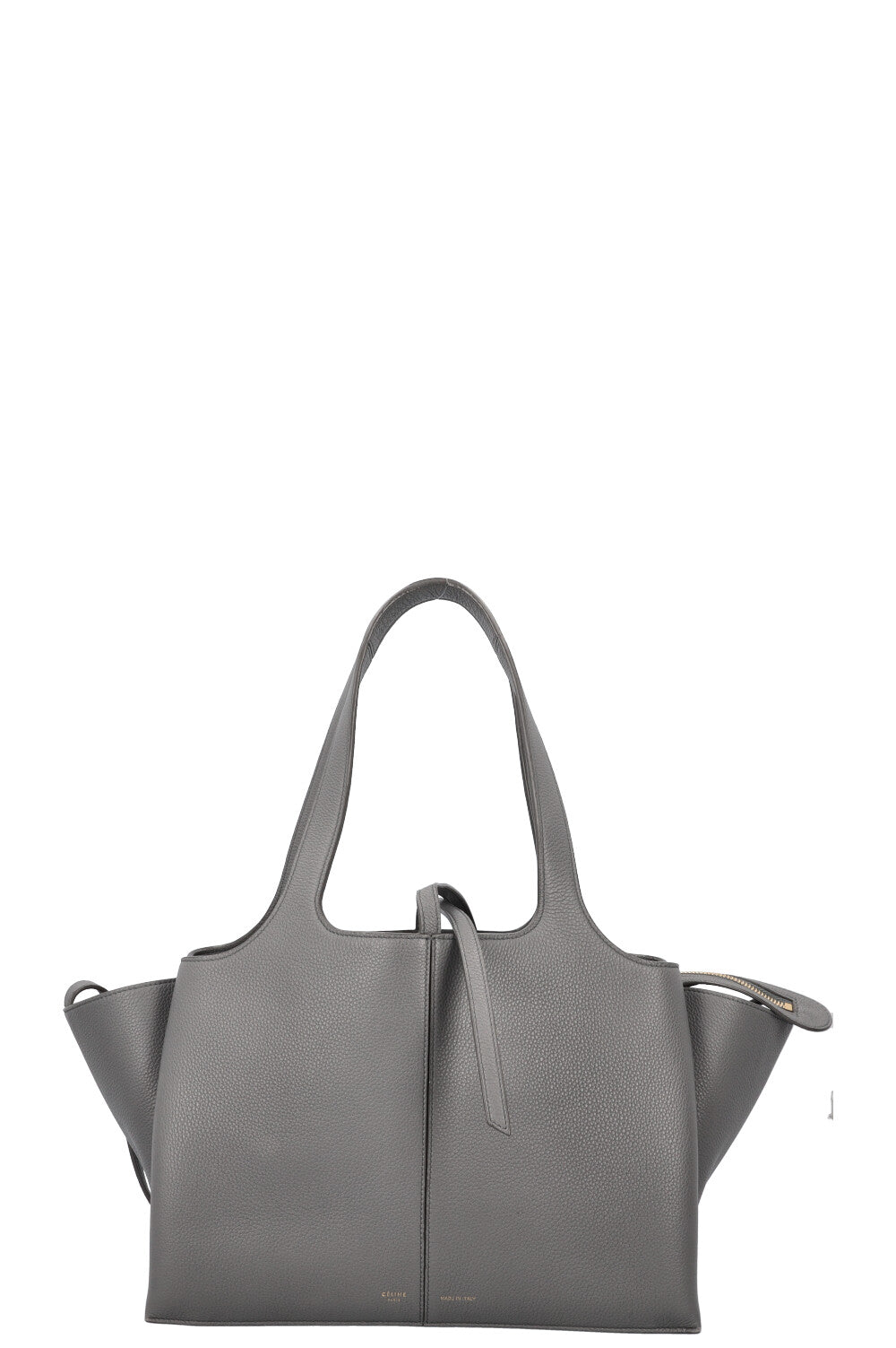 CÉLINE Medium Trifold Shoulder Bag Grey
