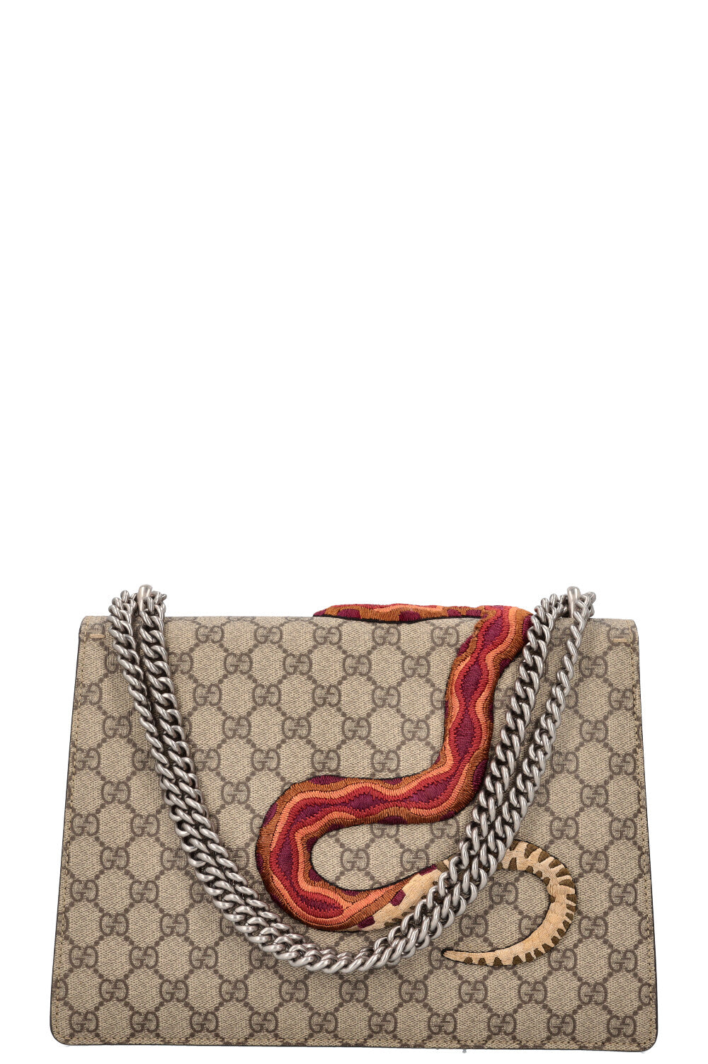 GUCCI Snake Embroidered Dionysus Bag