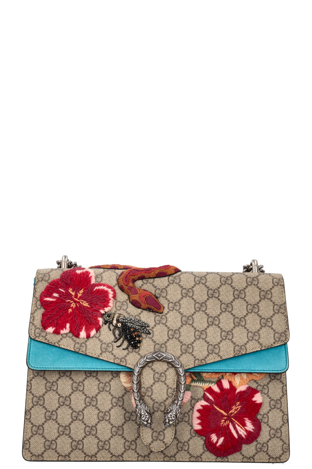 GUCCI Snake Embroidered Dionysus Bag