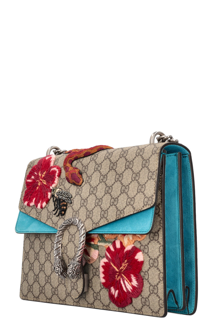 GUCCI Snake Embroidered Dionysus Bag