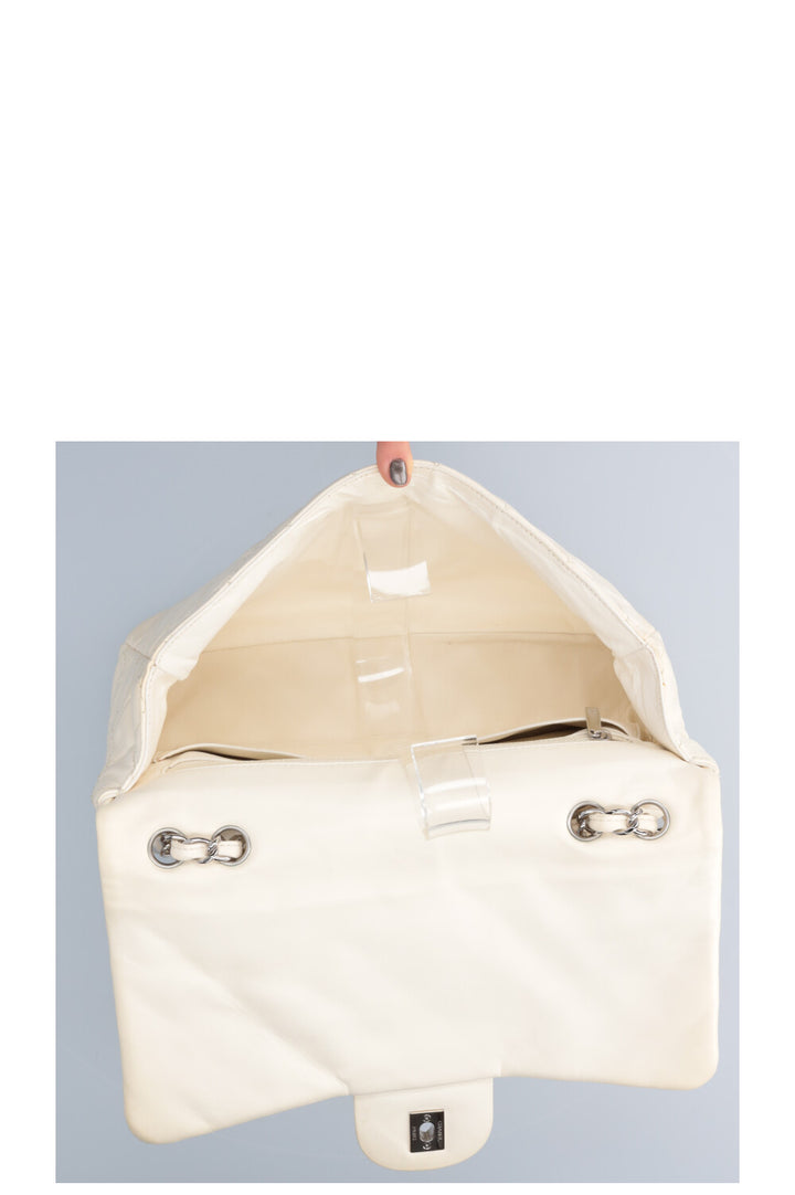 CHANEL Single Flap Bag White