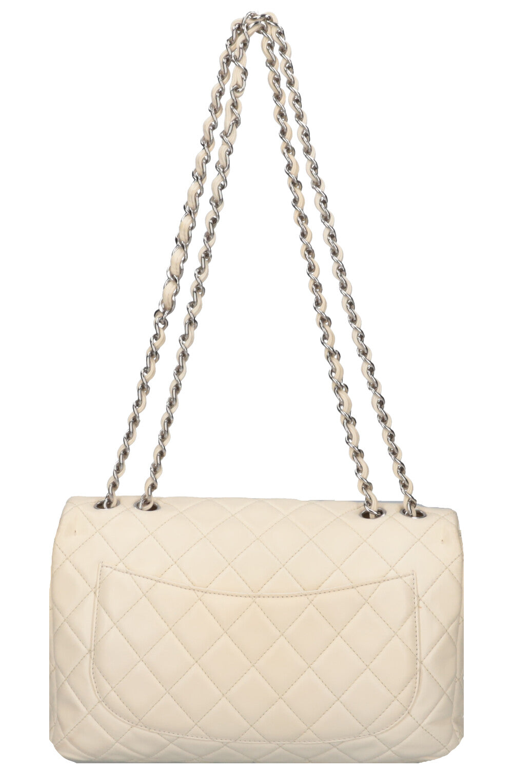 CHANEL Single Flap Bag White