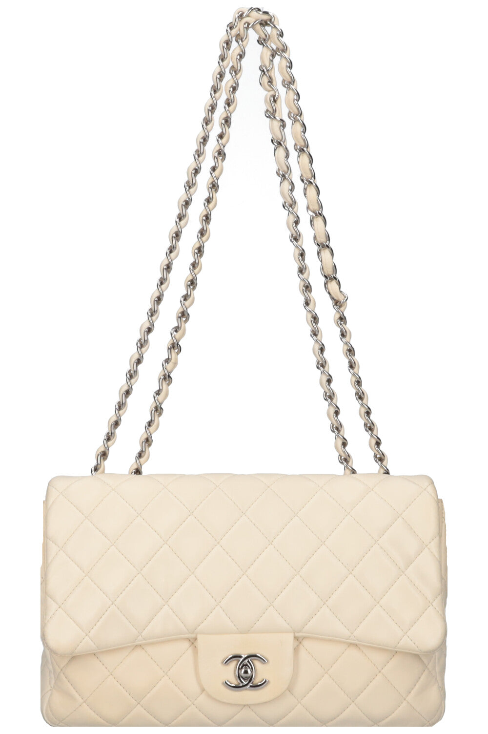 CHANEL Single Flap Bag White