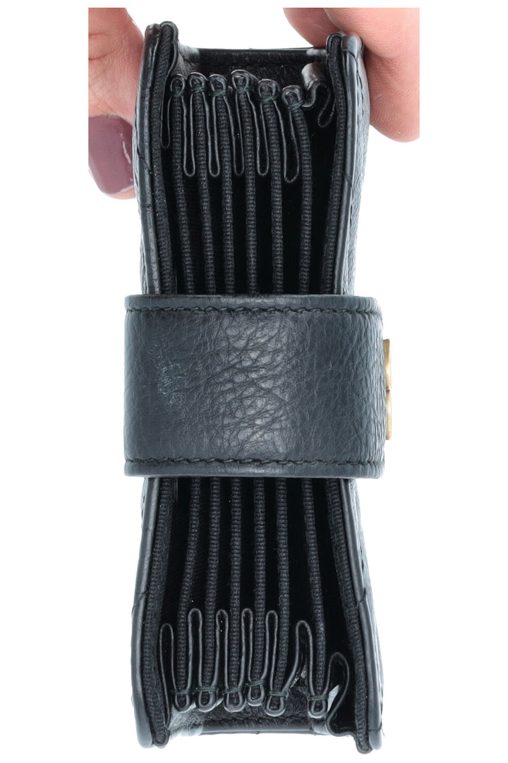 CHANEL CC Card Holder Leather Black