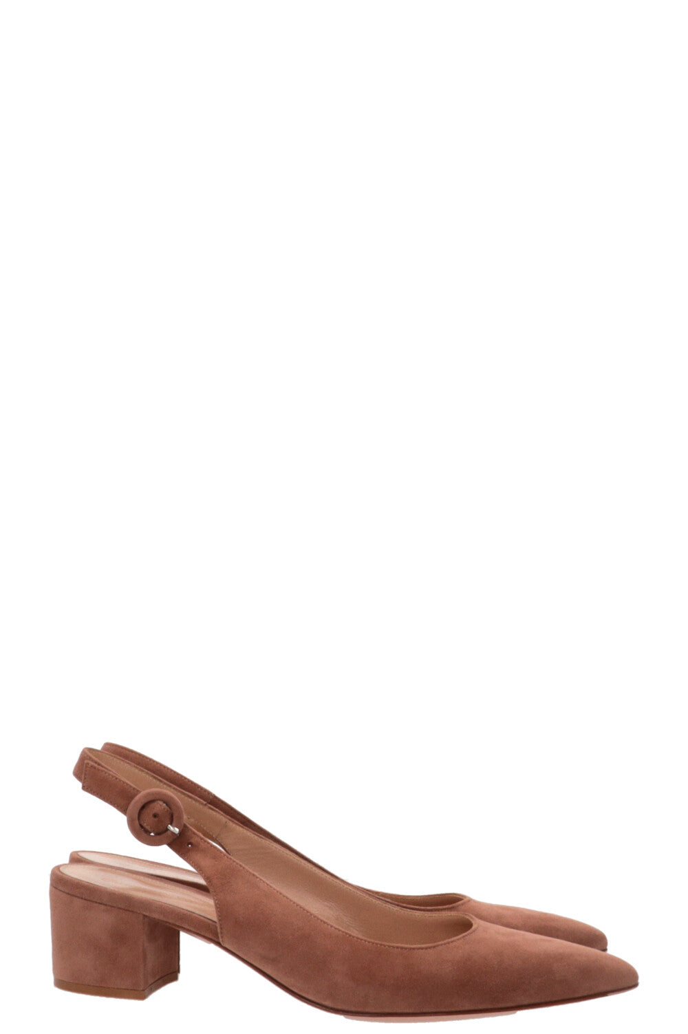 GIANVITO ROSSI Amee Praline Escarpins Slingback Daim Nude