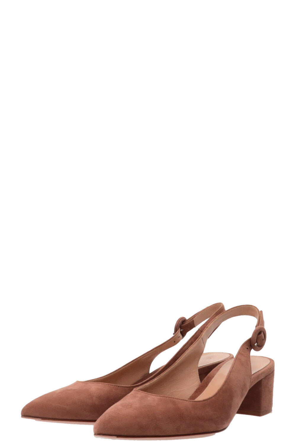 GIANVITO ROSSI Amee Praline Escarpins Slingback Daim Nude