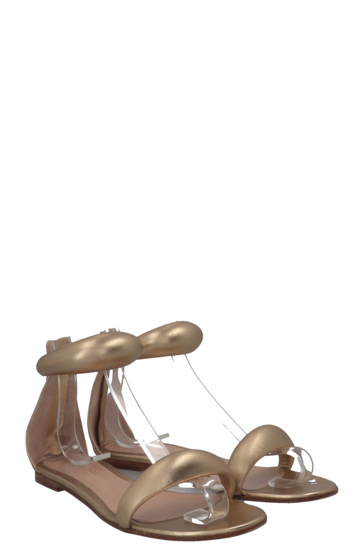 GIANVITO ROSSI Bijoux Sandals Leather Metallic Gold