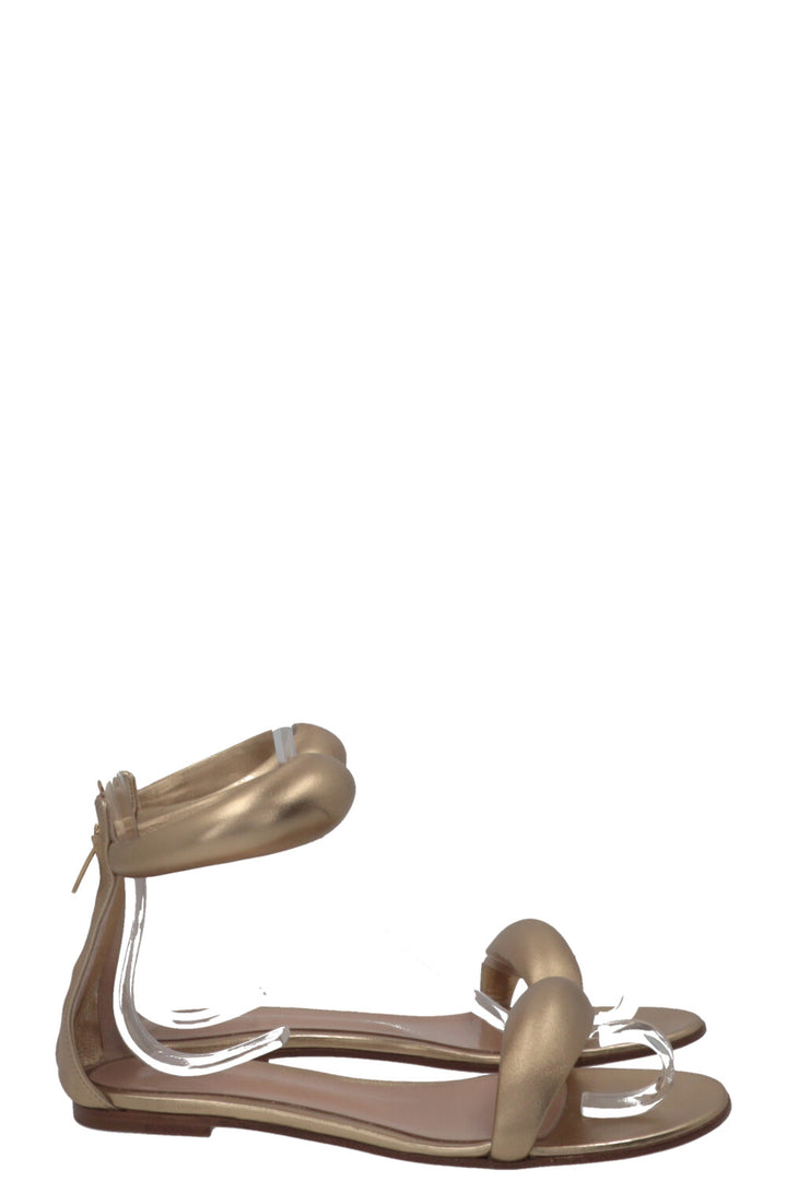 GIANVITO ROSSI Bijoux Sandals Leather Metallic Gold