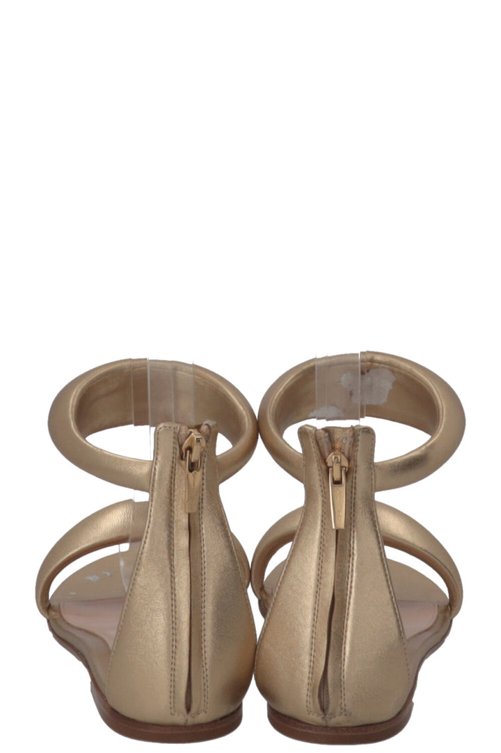 GIANVITO ROSSI Bijoux Sandals Leather Metallic Gold
