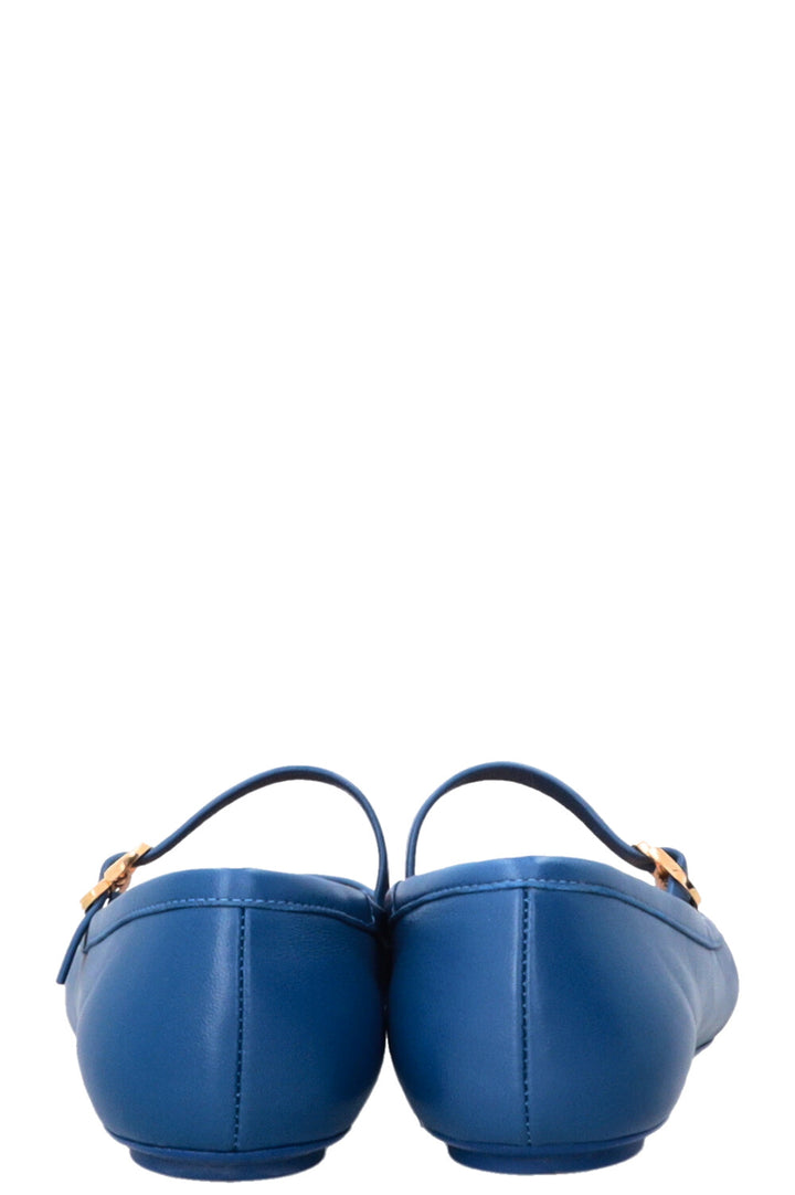 GIANVITO ROSSI Carla Ballerinas Leather Blue