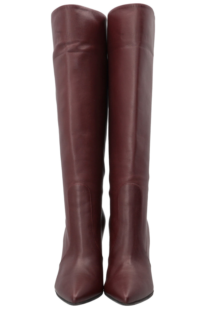 GIANVITO ROSSI Hansen 85 Boots Leather Burgundy