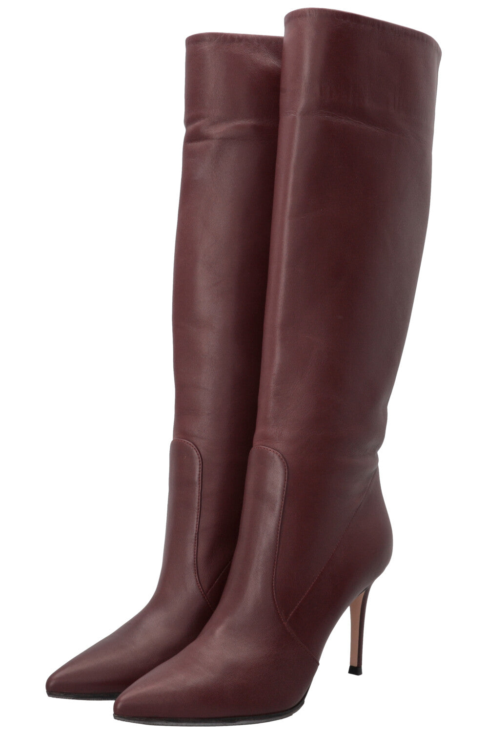 GIANVITO ROSSI Hansen 85 Boots Leather Burgundy