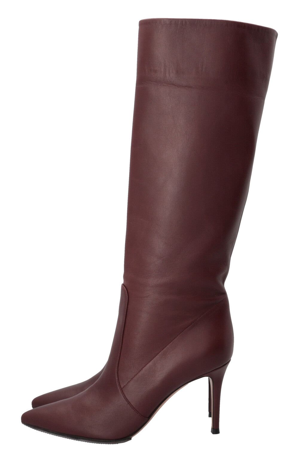 GIANVITO ROSSI Hansen 85 Boots Leather Burgundy