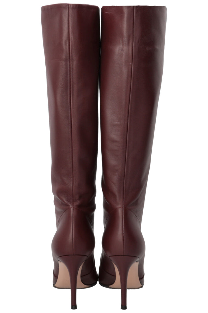 GIANVITO ROSSI Hansen 85 Boots Leather Burgundy