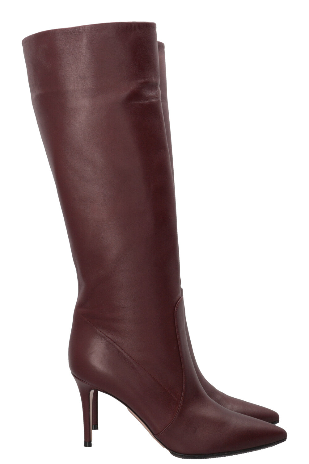 GIANVITO ROSSI Hansen 85 Boots Leather Burgundy