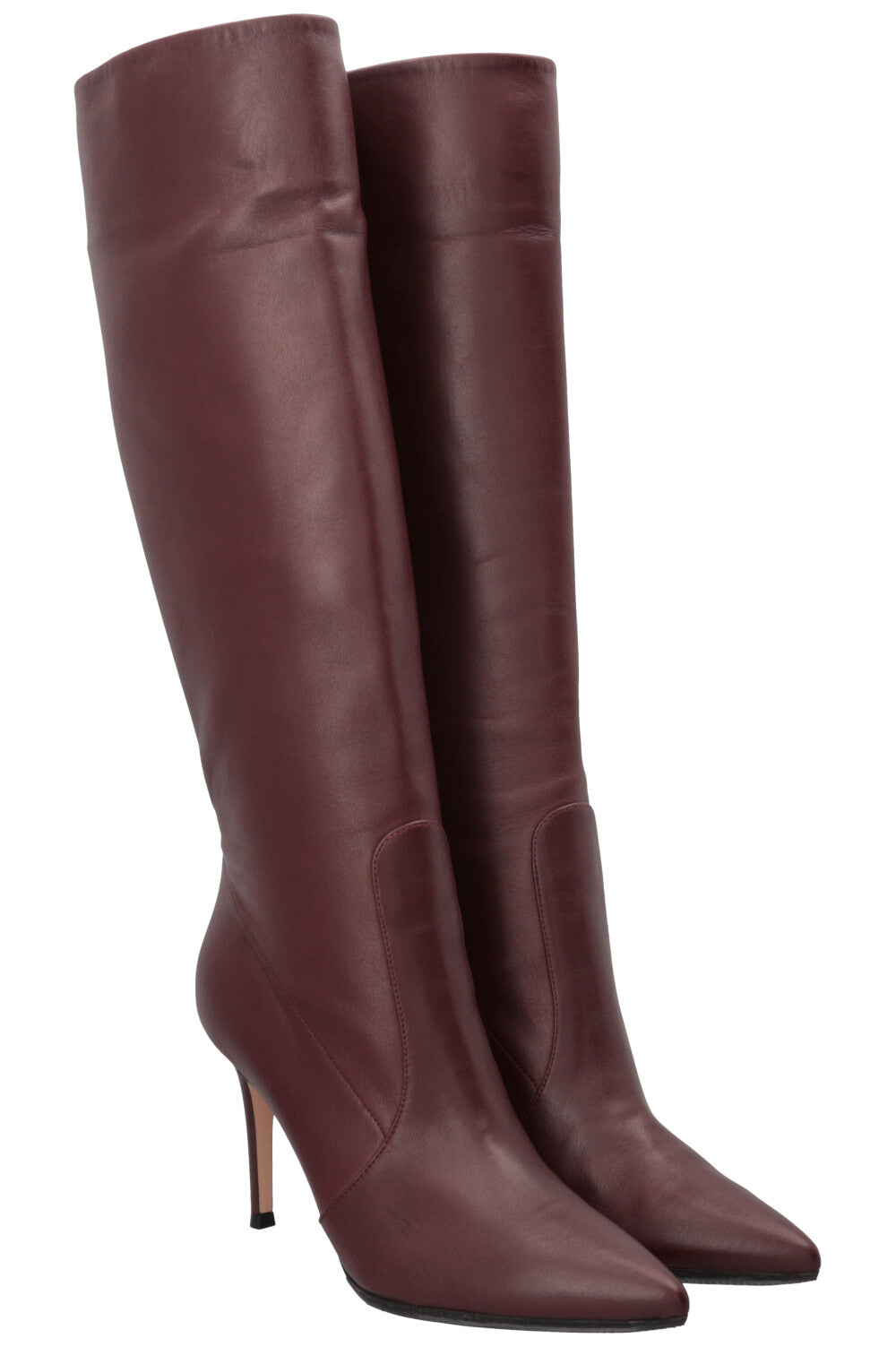 GIANVITO ROSSI Hansen 85 Boots Leather Burgundy