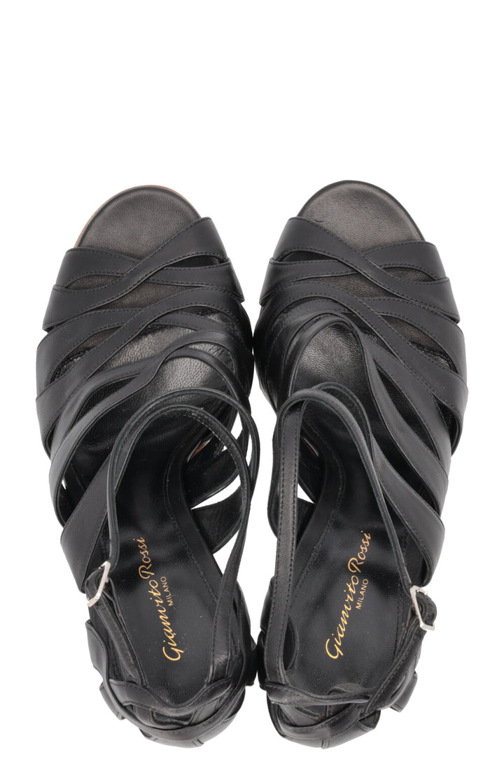 GIANVITO ROSSI Sandales à fines brides Noir
