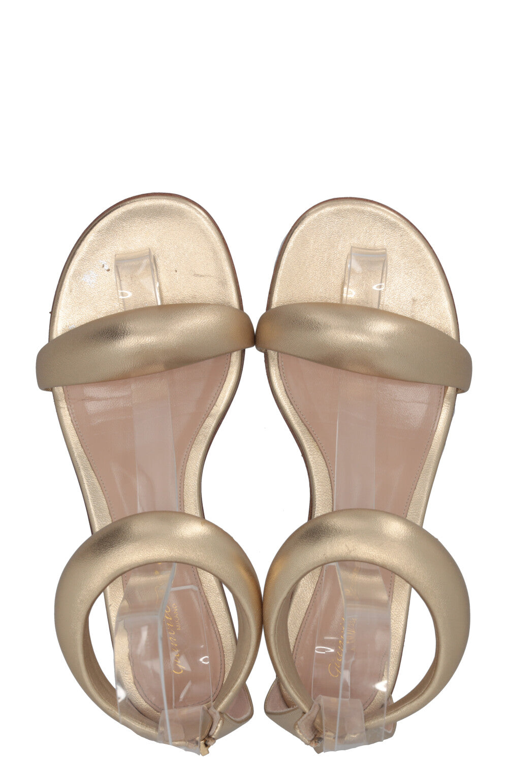 GIANVITO ROSSI Bijoux Sandals Leather Metallic Gold