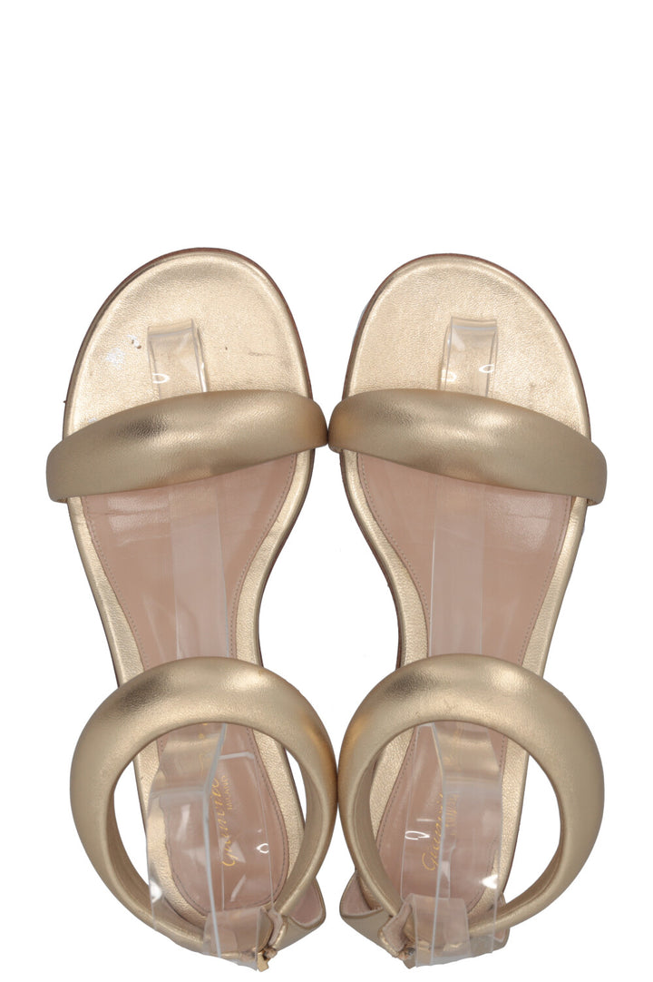 GIANVITO ROSSI Bijoux Sandals Leather Metallic Gold